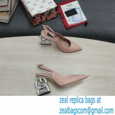 Dolce & Gabbana Heel 10.5cm Slingbacks Nude with DG Heel 2022